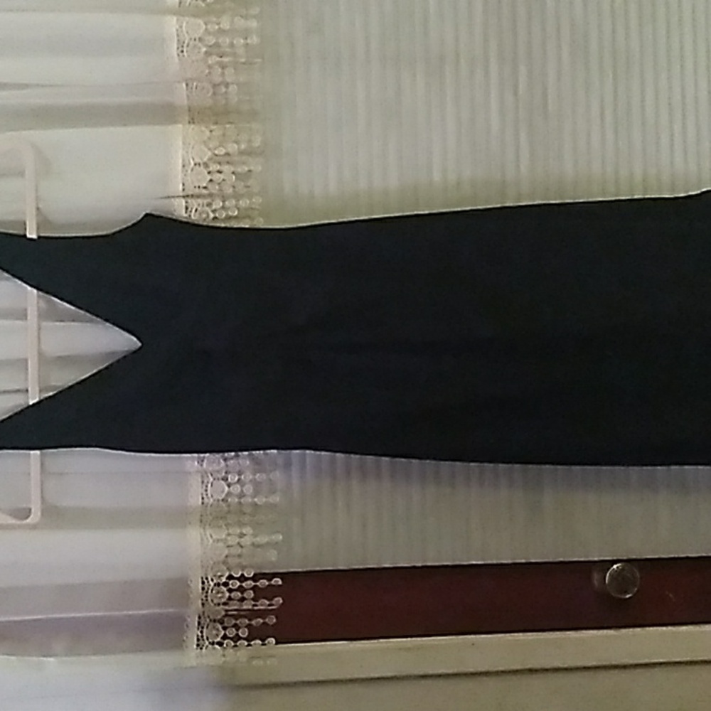 connected apparel women dress sleeveless Vneck polyester front knot sz 10p
